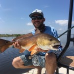 Capturing a redfish during the spring season