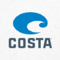 The logo of Costa, a sponsor of the fishing trips
