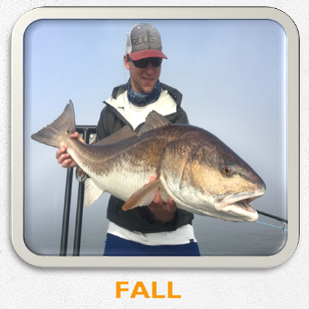 Fisherman with his catch during Fall fishing trip