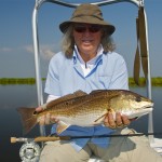 The smile of a winner after catching a fish