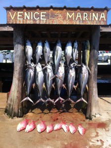 Venice Marina is the fishing capital of the world sign