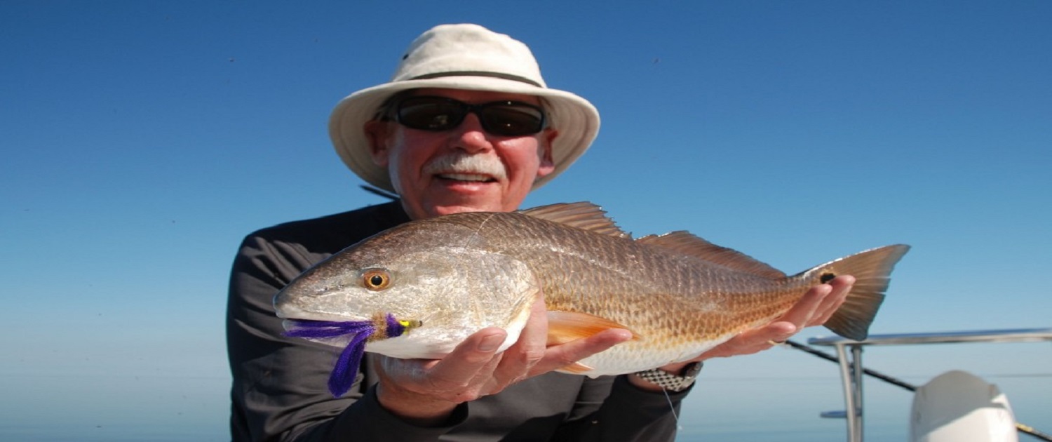 Large redfish caught during a spring fishing trip